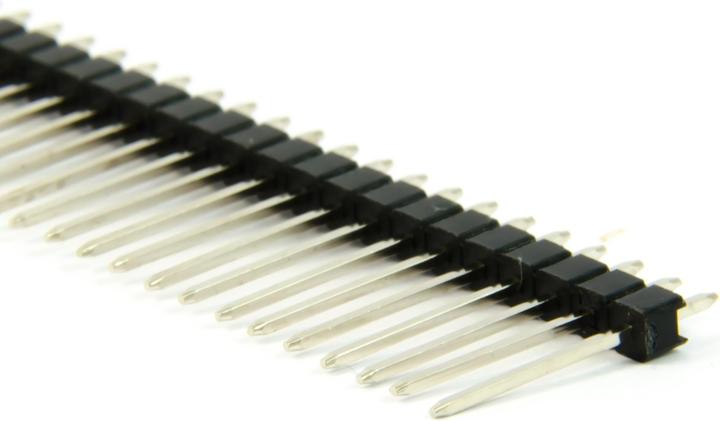 Purecrea Barrette à broches mâle 1 X 40 pôles RM 2.54mm droite longue broche