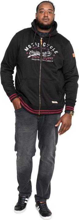 Immagine prodotto DUKE Patrick D555 Felpa con Cappuccio e Zip Intera Kingsize Testo Uomo (7XL)