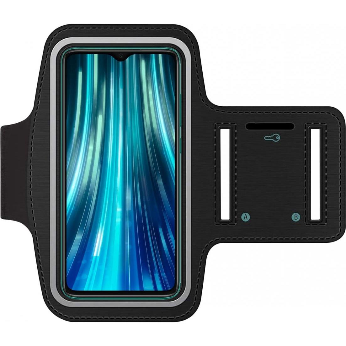 SmartFitness Xiaomi Redmi Note 8 Pro Handy Sport Armband, Smartphone Sportarmband, Schwarz