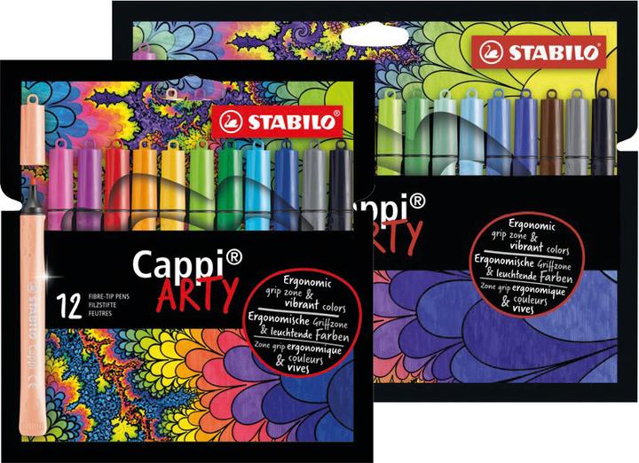Productafbeelding STABILO Cappi viltstift met dopring (Veelkleurig, 12 x)