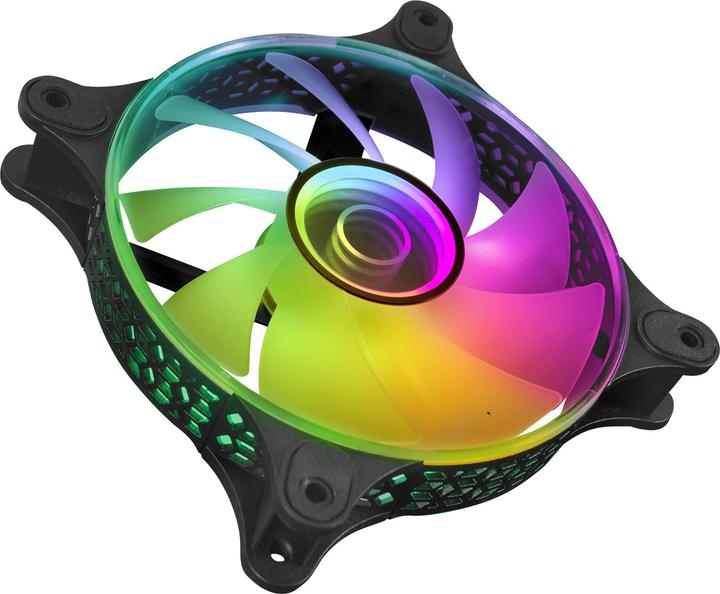 Produktbild Mars Gaming Lot De 3 Ventilateurs Boitier Mf-3d RGB - 12cm (Noir) (120 mm, 3x)