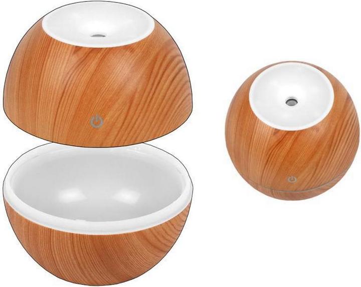 Image du produit Lasmex Humidificateur d'air LTC, 4 couleurs illuminées, 130ml, bois clair