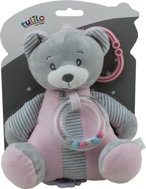 Tullo Music Box Pink teddy bear