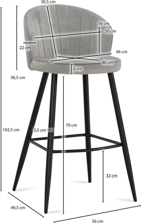 Produktbild FineBuy 2er Set Barhocker