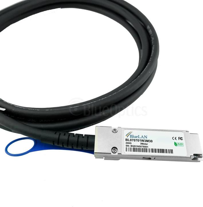 Actual product image BlueLAN Alcatel-Lucent QSFP-200G-C2M kompatibles DAC QSFP56 BL070701W2M30