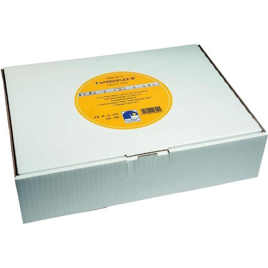 Rutec, LED Streifen, Lichtband 4,8W/m VARDAflex IP ws 3000K LED nicht austauschbar 70Stk/m IP66 AC (500 cm, Indoor)