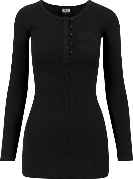 Immagine prodotto Urban Classics Tee lunga da donna con tasca a coste e risvolto (XS)