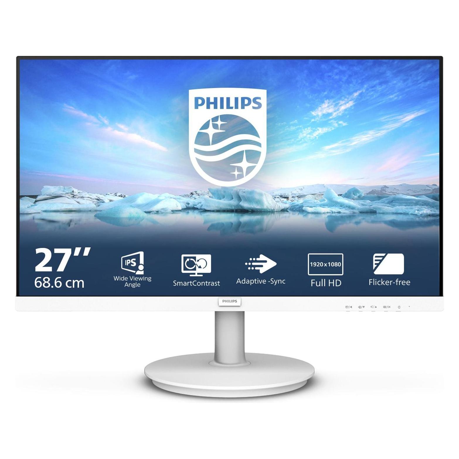 Philips 271V8AW (1920 x 1080 Pixel, 27"), Monitor, Weiss
