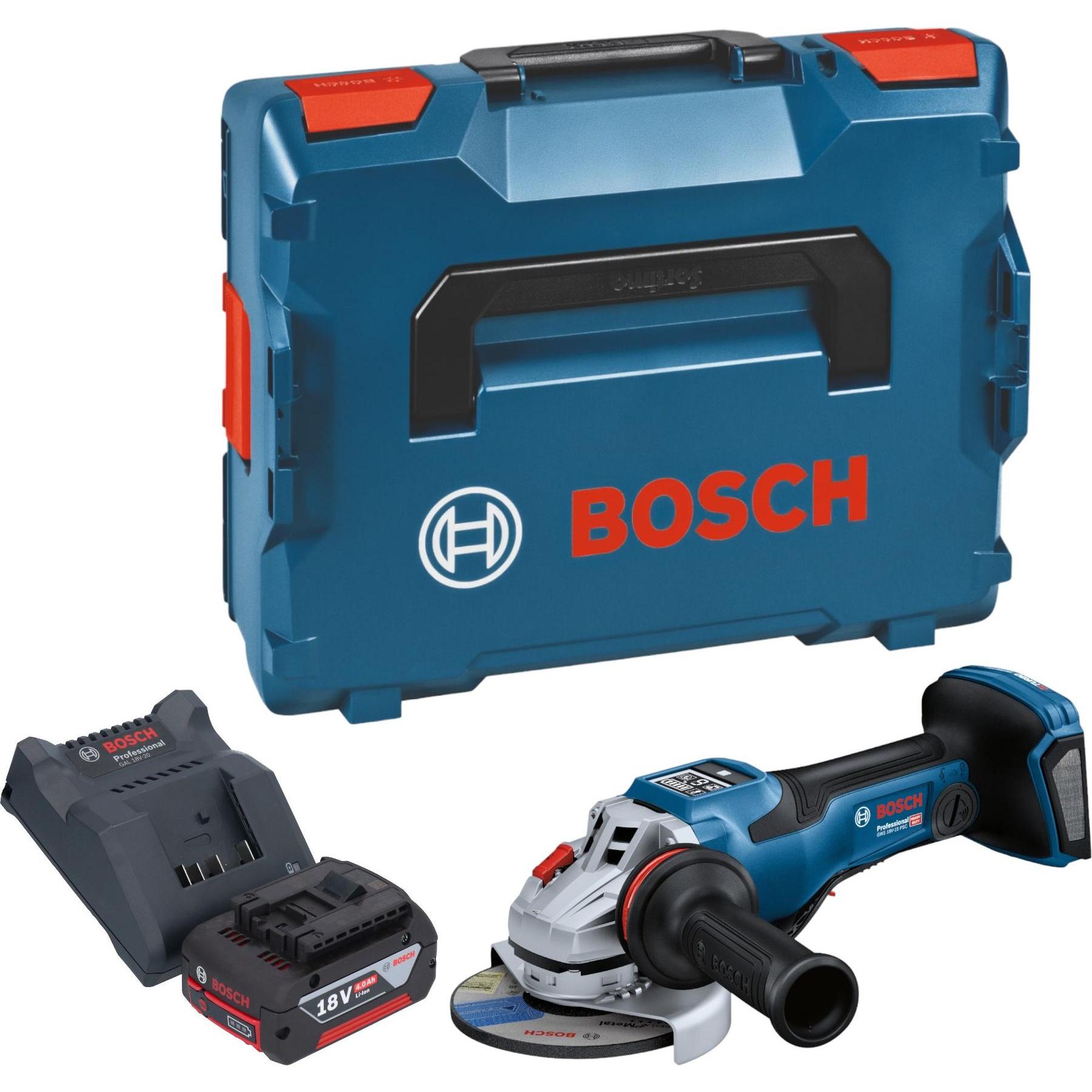 Bosch Professional, Winkelschleifer, Bosch GWS 18V-15 PSC Professional Akku Winkelschleifer 18 V 125 mm BITURBO Brushles...