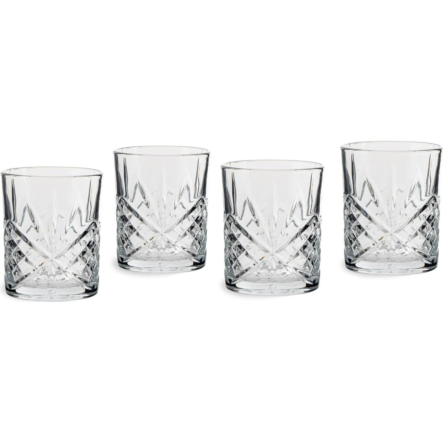 Echtwerk EW-TG-2801 Whisky Gläser Set 4-TEILIG ca. 330ml, Bicchieri da cocktail