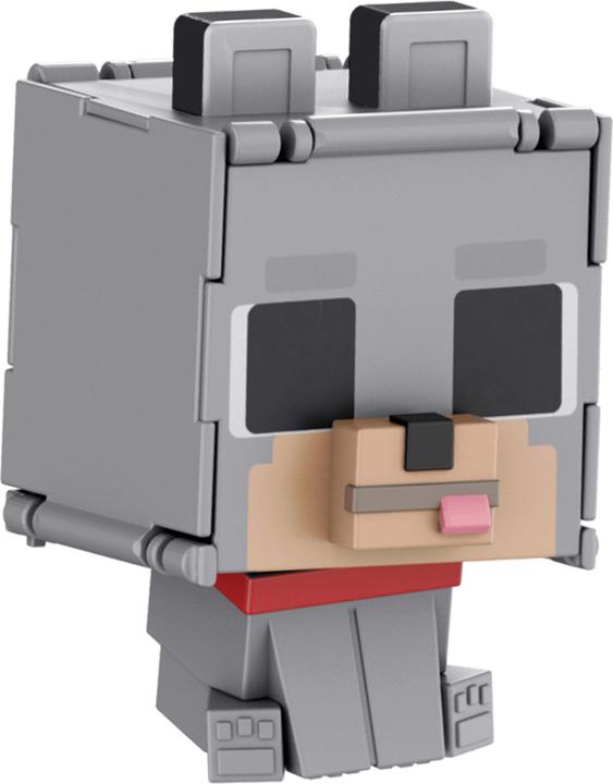 Actual product image Mattel MINECRAFT FLIPPIN' FIGS Hostile Wolf + Tamed Wolf