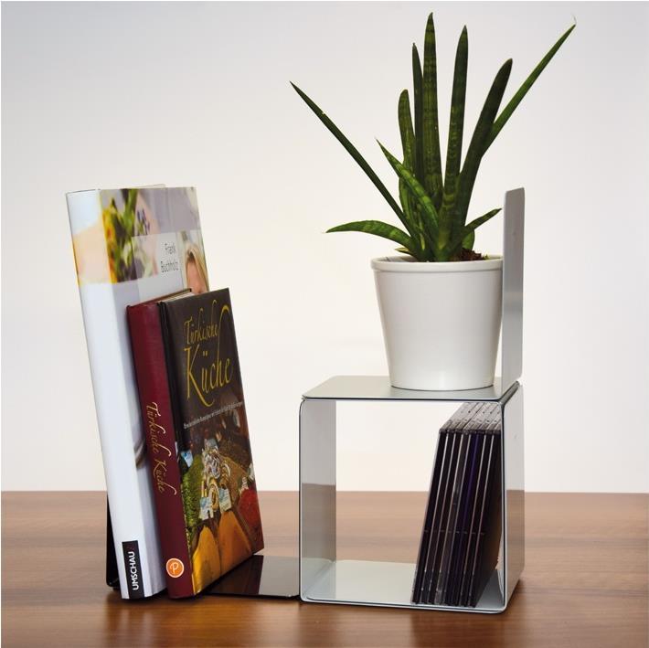 Actual product image Maul Metal bookend grey (14 x 12 x 14 cm)
