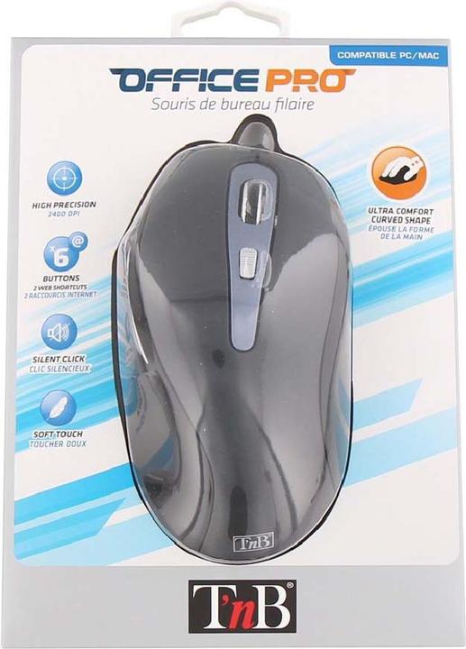 Actual product image T'nB TNB Office Wired Mouse Black Ultra (Cable)