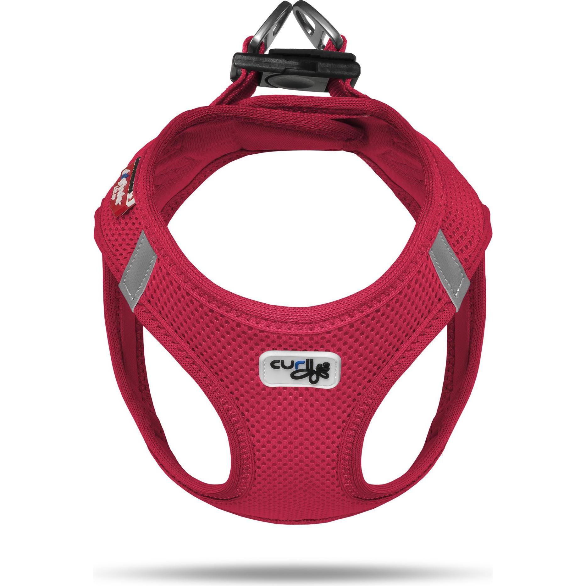 Meilleurs prix pour Harnais Curli Vest Clasp Air-Mesh rouge pour chien - taille 3XS : tour de poitrail 26,7 - 30,1 cm