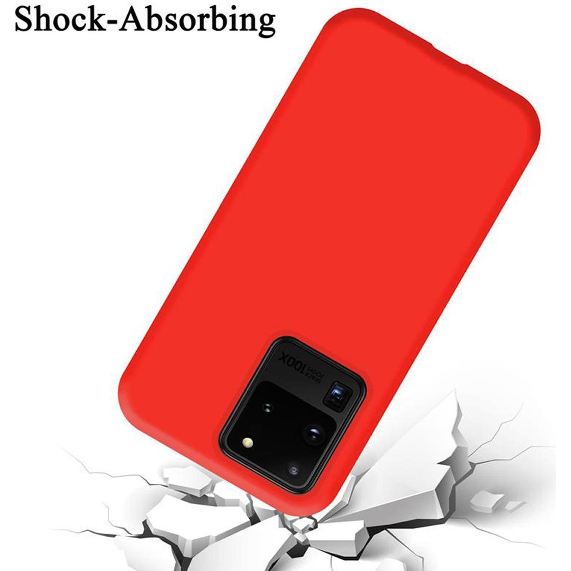 Thumbnail - Cadorabo TPU Liquid Silicone Case Cover (Samsung Galaxy S20 Ultra), Smartphone Hülle, Rot