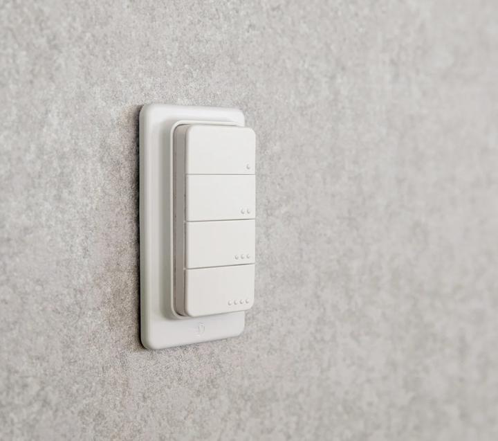 Actual product image Shelly BLU RC Button 4 ZB - White (Device-specific remote control, Bluetooth, NFC, Radio Frequency (RF))