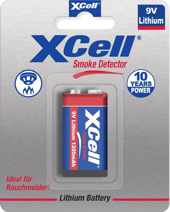 Produktbild XCell 9 V Block-Batterie Lithium ER9 (1 Stk., 9V Block, 1200 mAh)
