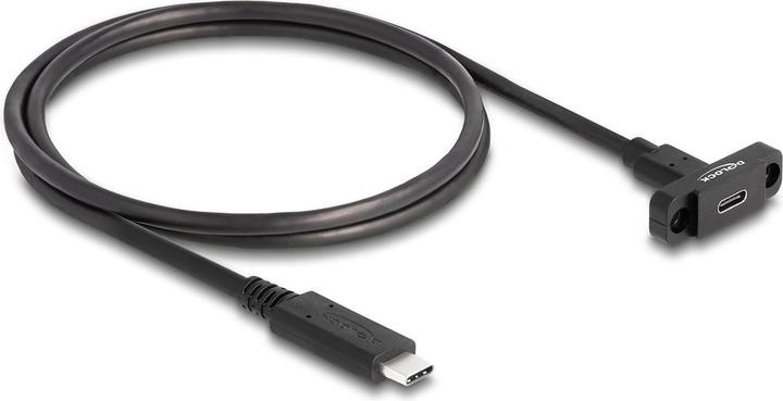 Productafbeelding Delock SuperSpeed USB 10 Gbps 1m voor installatie zwart (1 m, USB 3.2 Gen 2)