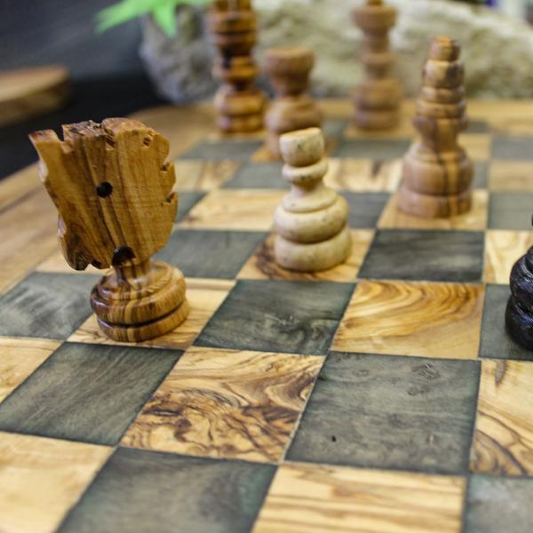 Actual product image Natura Punto Rustic chessboard with pieces