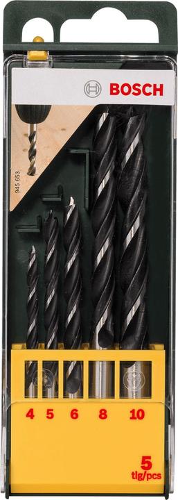 Produktbild Bosch Zubehör Holzbohrer-Set, 5-teilig, 4 - 10 mm (10 mm, 4 mm, 5 mm, 6 mm, 8 mm)