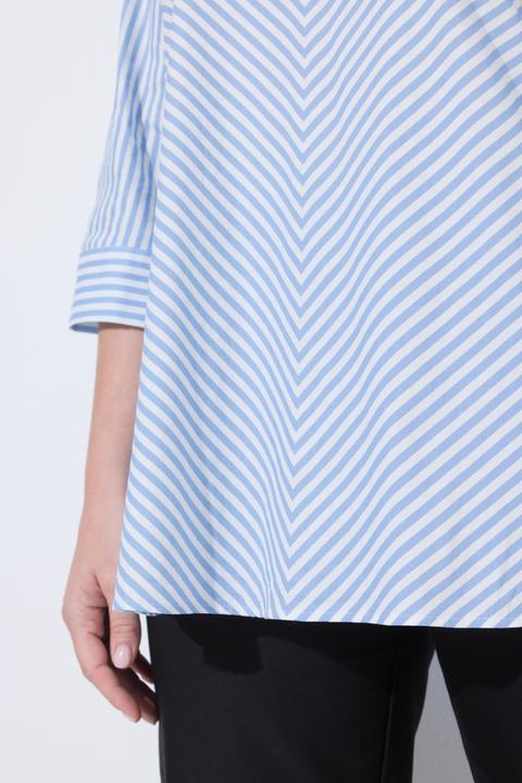 Actual product image Ulla Popken Diagonal Striped Blouse (60)