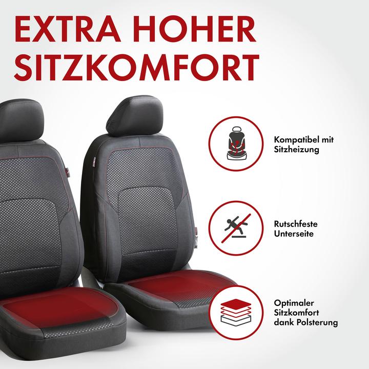 Actual product image Walser Premium Logan car seat covers with zip, ZIPP-IT seat covers, front