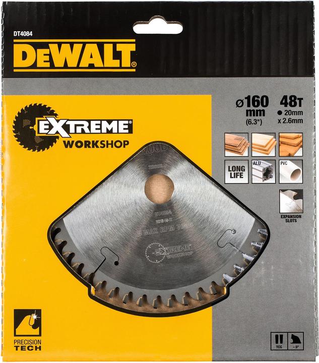 Actual product image DeWalt Circular saw blade manual 160/20mm 48TFZ DT4084QZ