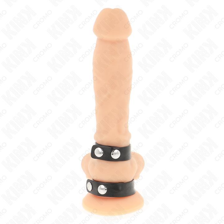 Kink Adjustable Double Leather Cock Ring