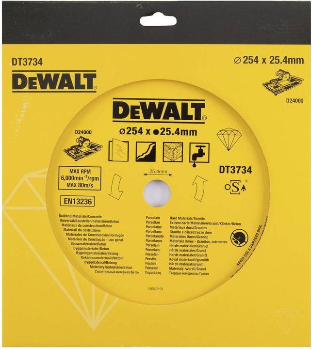 Actual product image DeWalt Tile saw blade