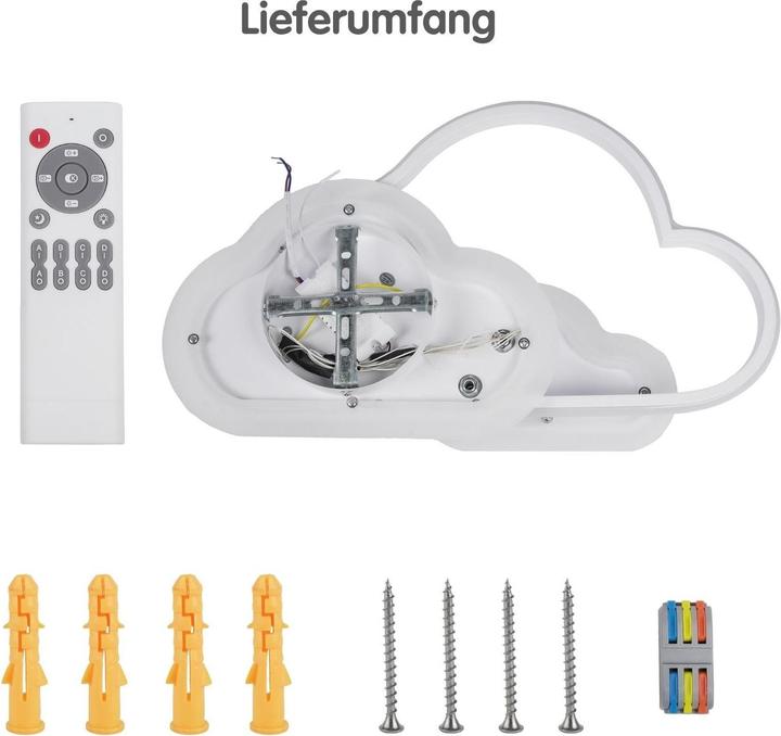 Produktbild Hermex LED Wolken-Deckenleuchte Deckenlampe Lampe Wohnzimmerlampe Leuchte (5400 lm)