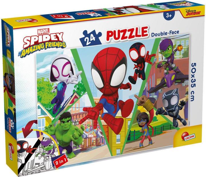 Productafbeelding Lisciani Marvel Puzzel Df Plus 24 Spidey - Laten We De Uitdaging Aangaan (24 onderdelen)