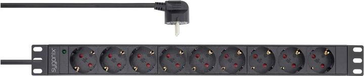 Produktbild Sygonix SY-5799004 Steckdosenleiste 19 Zoll 9fach Schwarz Schutzkontakt 1 St. (9 x, CEE 7/3, 1.80 m)