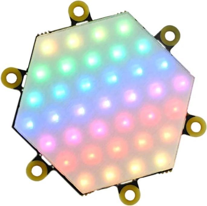 Actual product image M5Stack Neo HEX 37 RGB LED Board WS2812C