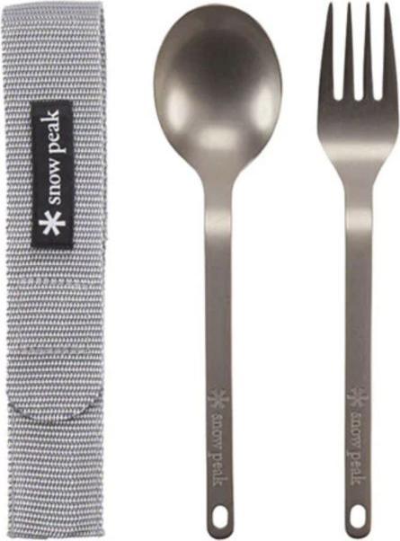 Snow Peak Set forchetta e cucchiaio in titanio