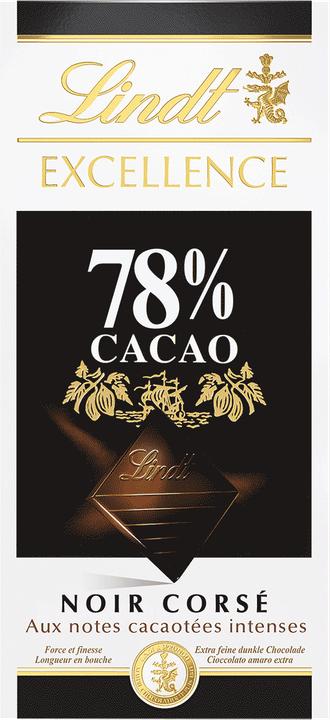 Actual product image Lindt Excellence Dark 78% Cacao chocolate bar (100 g)