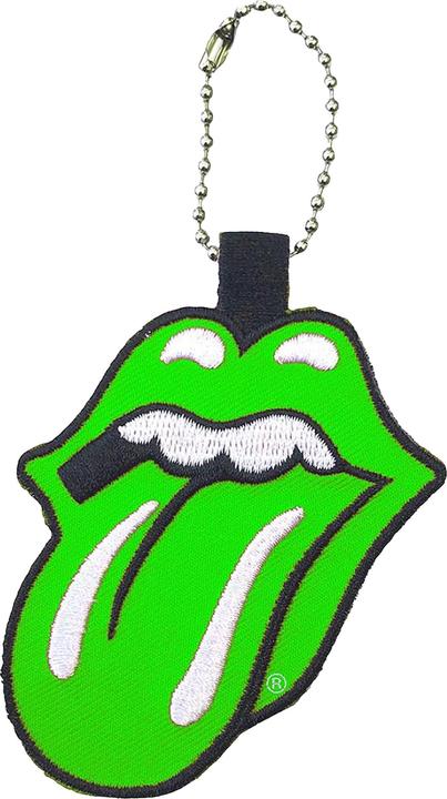 Actual product image The Rolling Stones Classic Tongue Double Sided Patch Keyring