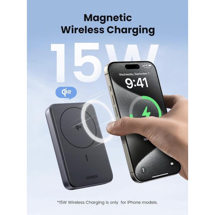 Produktbild Ugreen Magnetic Wireless Power Bank (10000 mAh, 30 W, 37 Wh)
