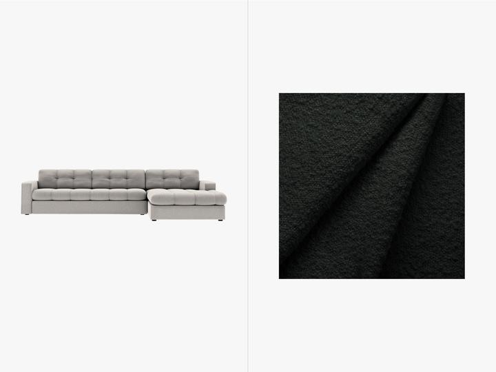 Immagine prodotto CXL by Christian Lacroix Divano ad angolo destro in bouclé, "Yohan", 4 posti, 236x160x72 Realizzato in Europa (Divano ad angolo)