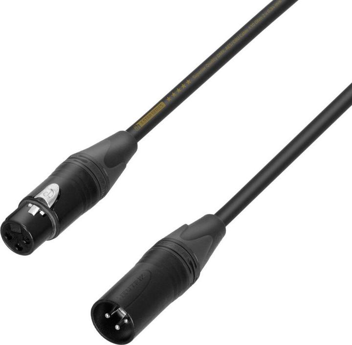 Image du produit Adam Hall 5 STAR DMF 0100 - Câble DMX & AES/EBU Neutrik® XLR femelle vers XLR mâle 1 m (1 m, Câbles XLR)