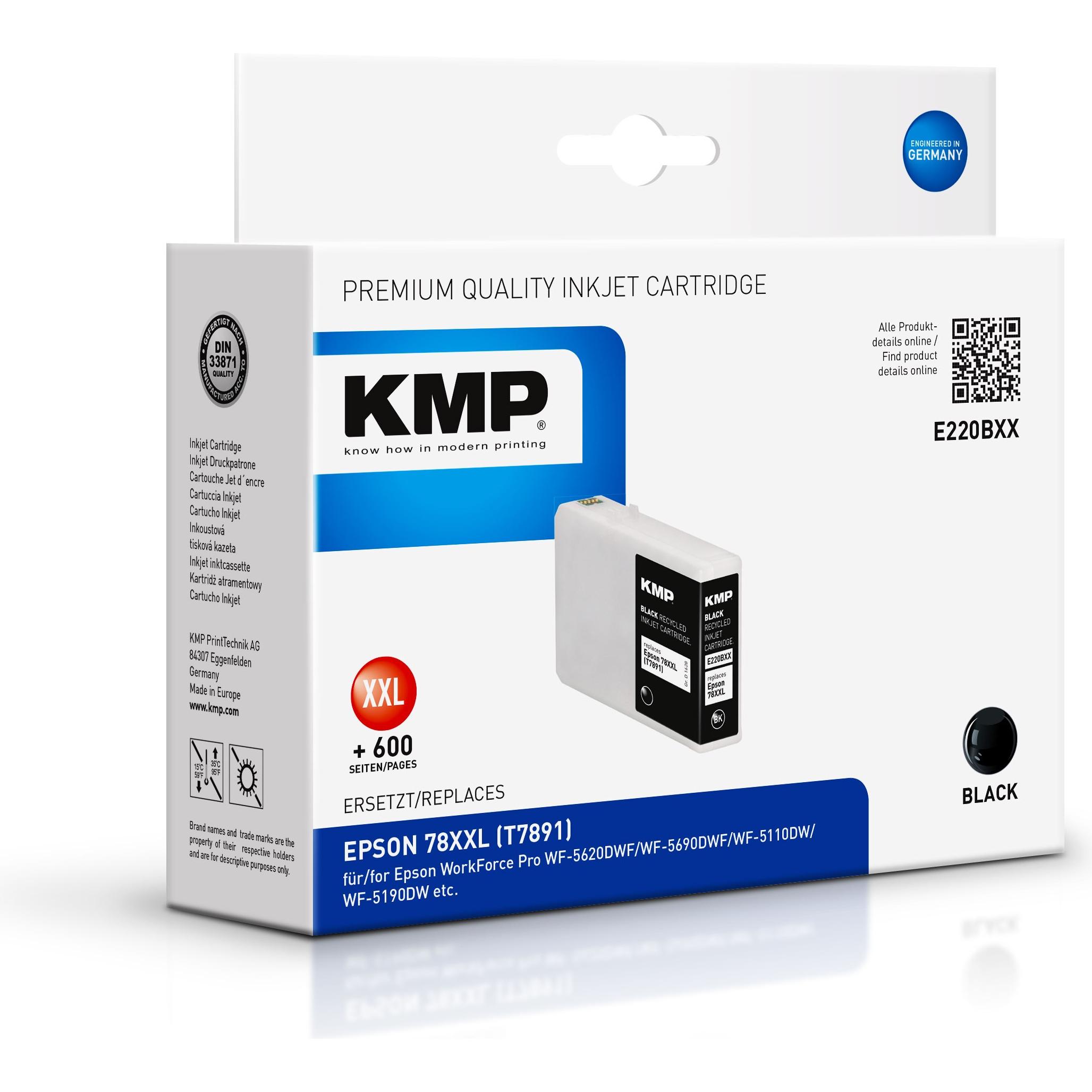 Thumbnail - KMP, Druckerpatrone, E220BXX - 80 ml - Hohe Ergiebigkeit - Schwarz (BK)