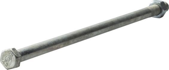 Productafbeelding Dresselhaus Bouwschroef zeskant w. moer 16x180 mm gegalvaniseerd, 25 stuks. (25 Schroeven per stuk)