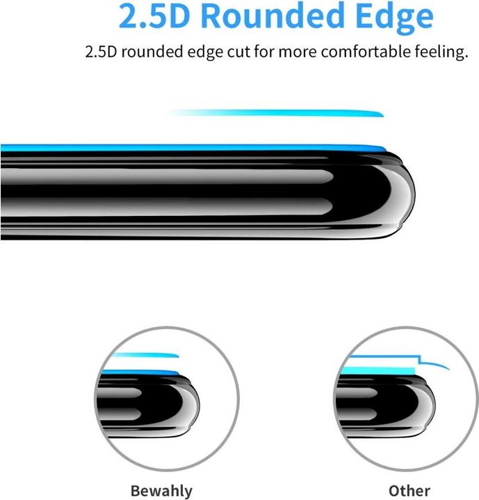 Actual product image Screenguard OnePlus 7 Full Screen Protective Glass Film 2.5D 9H (1 pcs., OnePlus 7)