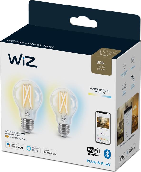 Produktbild WiZ Filament (E27, 7 W, 806 lm, 2 x, E)