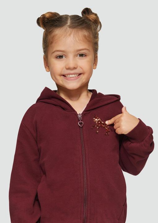 Produktbild s.Oliver Sweatshirt Jacke Sweatjacke mit Artwork am Rücken (92)