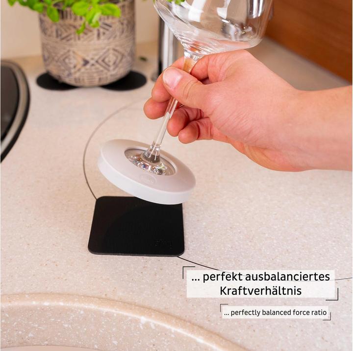 Image du produit Silwy préservatif magnétique pour verres à pied 1 pièce, anthracite/gris clair (1x)