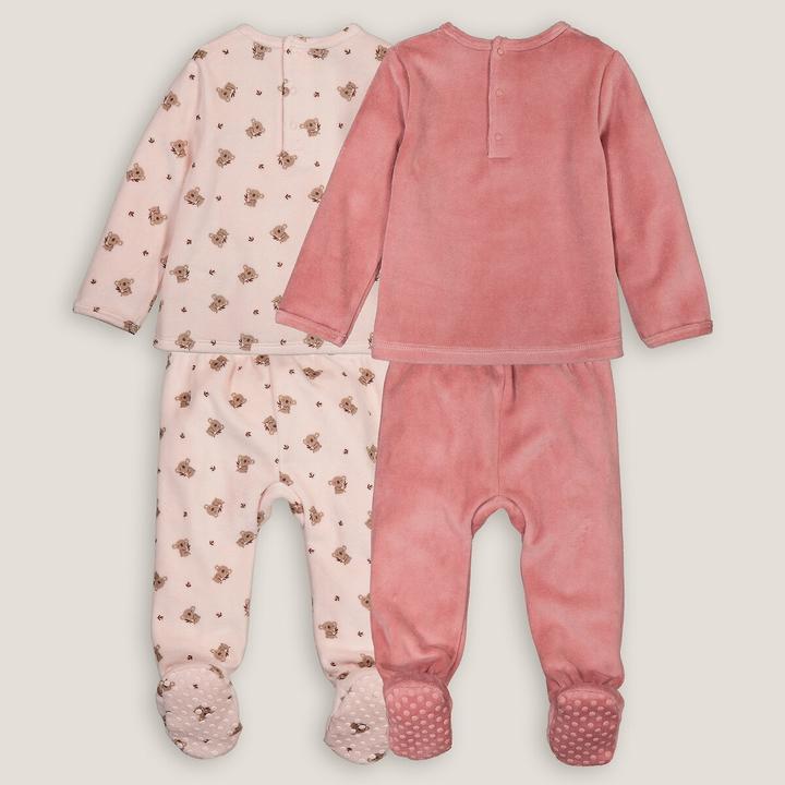 Produktbild La Redoute Collections 2er-Pack Samt-Pyjamas (86, 92)