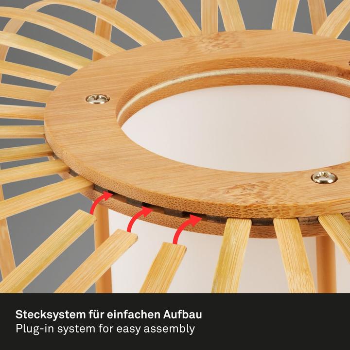 Actual product image Briloner Table lamp, natural bamboo, excl. 1xE27/max.10W (E27)