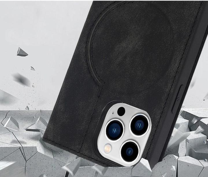 Immagine prodotto Cover-Discount iPhone 15 Pro - Custodia MagSafe Flip RFID nera (Apple iPhone 15 Pro)