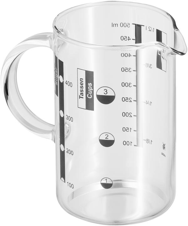 Produktbild WMF Messbecher 0,5l Skalierung 4 Masseinheiten Gourmet hitzebeständiges Glas (500 ml)