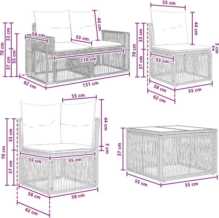 Actual product image vidaXL gartenmöbel